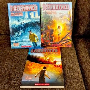 Three softcover realistic fiction chapter books.